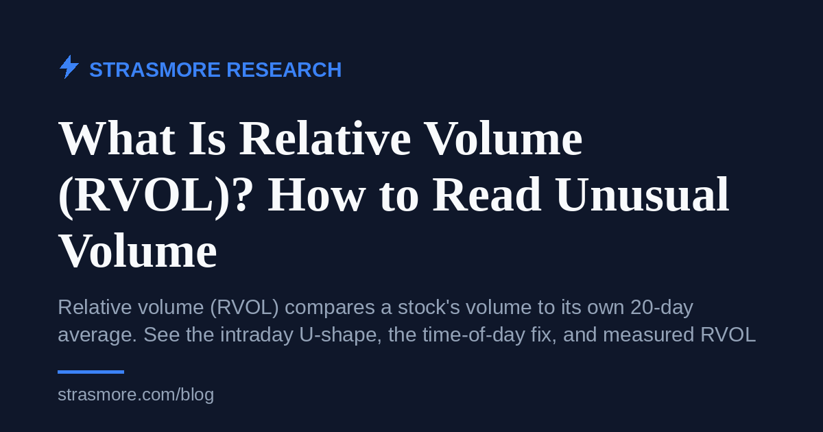 Tos Rvol Label What Is RVOL (Relative Volume)? How to Read It · Strasmore